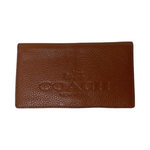 Coach Check-Book Cover Pebbled Leather - image 1